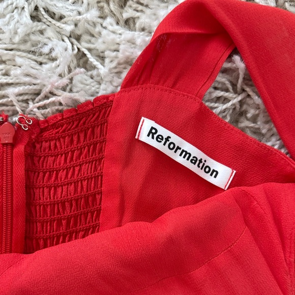 Reformation Hot Day Red Fulton Midi Dress - Picture 4 of 9